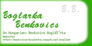 boglarka benkovics business card